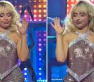 Sabrina Carpenter simulates a lesbian sex position during 'Juno'