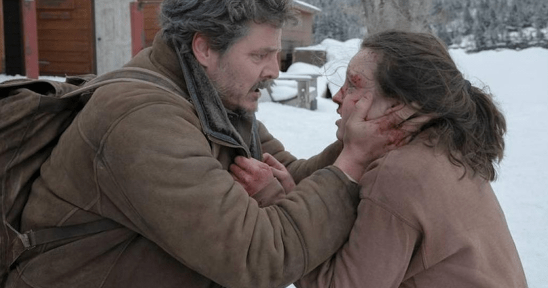 Pedro Pascal (L) and Bella Ramsey (R) in The Last of Us (HBO)