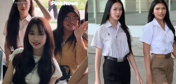 Thai trans women are exempt from military conscription as they're banned from serving in the armed forced. (PinkNews)