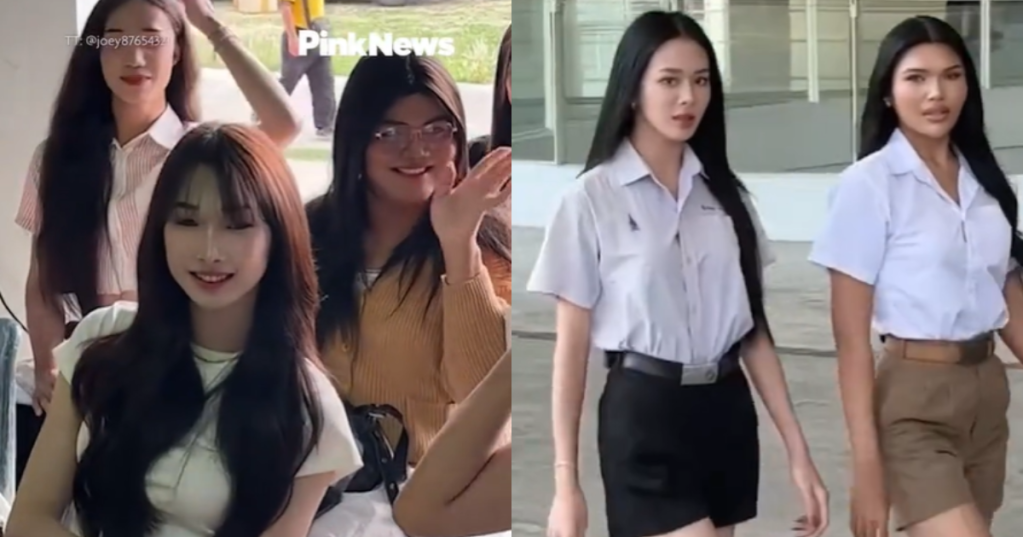 Thai trans women are exempt from military conscription as they're banned from serving in the armed forced. (PinkNews)