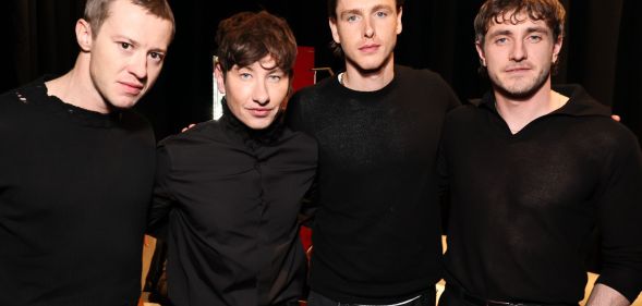 The cast of The Beatles biopic (L-R): Joseph Quinn, Barry Keoghan, Harris Dickinson, Paul Mescal.