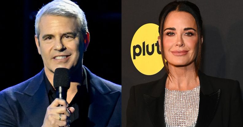 Andy Cohen and Kyle Richards