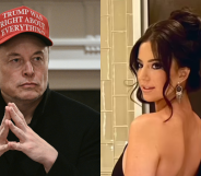 Split photo of Elon Musk and Ashley St. Clair