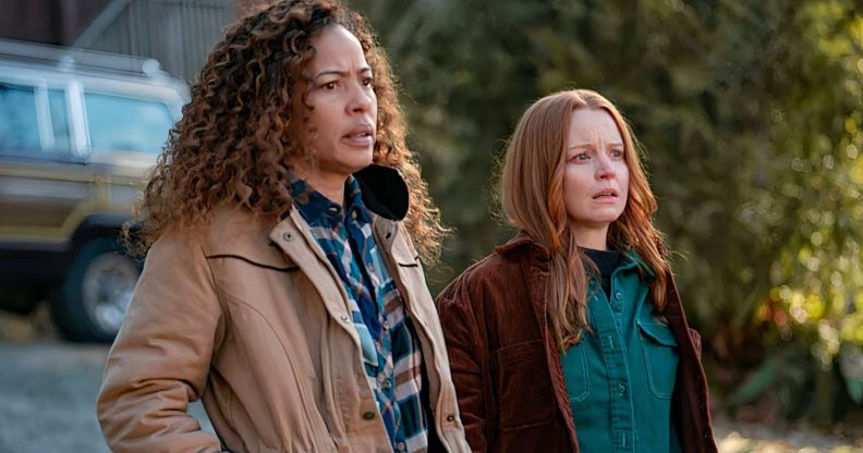 Tawny Cypress and Lauren Ambrose in Yellowjackets.