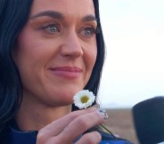 Katy Perry after the Blue Origin space mission