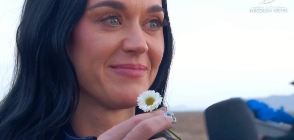 Katy Perry after the Blue Origin space mission