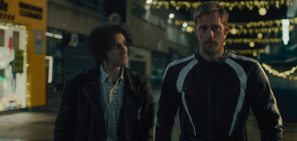 Harry Melling and Alexander Skarsgård in Pillion