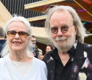 ABBA icons Frida Lyngstad and Benny Andersson surprised audience members at ABBA Voyage's third anniversary event