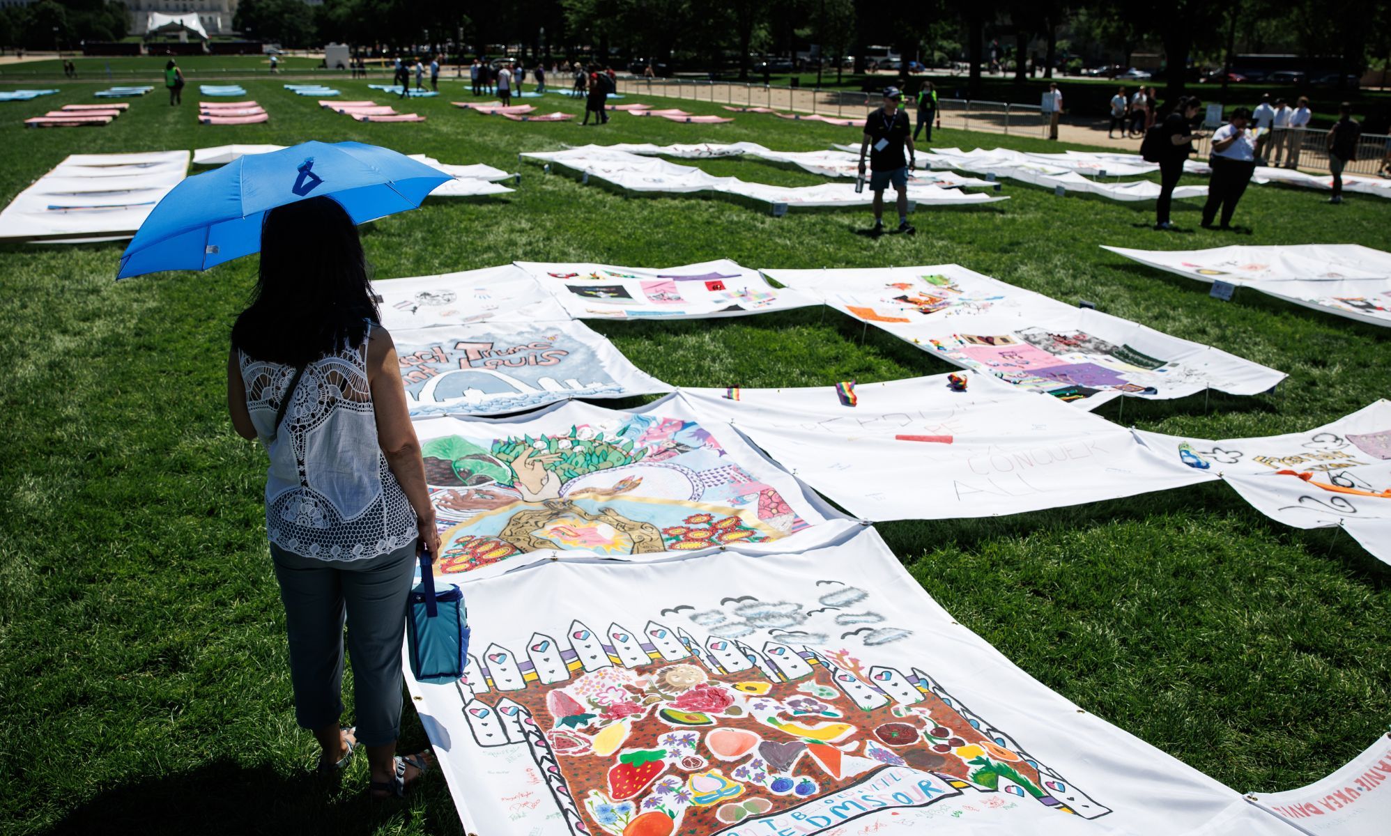 Freedom to Be: Trans rights quilts laid in powerful display