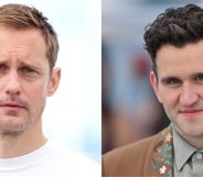 Alexander Skarsgård and Harry Melling at the Cannes Film Festival premiere for their film Pillion.