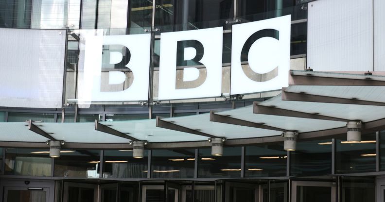 The front of the BBC building.