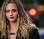 Cara Delevingne attends the "Ocean With David Attenborough" World Premiere at The Royal Festival Hall on May 06, 2025 in London, England.