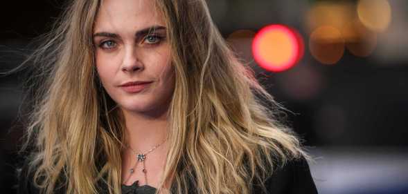 Cara Delevingne attends the "Ocean With David Attenborough" World Premiere at The Royal Festival Hall on May 06, 2025 in London, England.