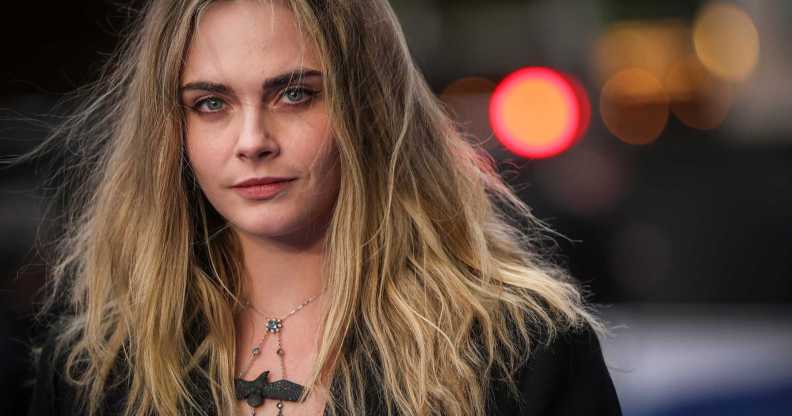 Cara Delevingne attends the "Ocean With David Attenborough" World Premiere at The Royal Festival Hall on May 06, 2025 in London, England.
