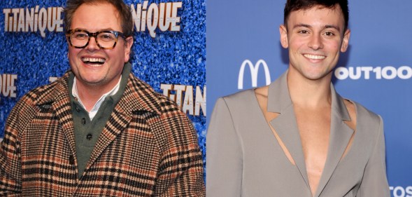 Press pictures of Alan Carr and Tom Daley