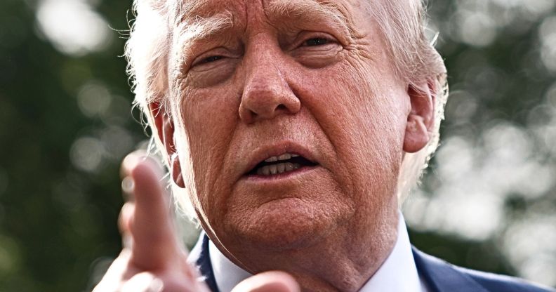 Donald Trump pointing.