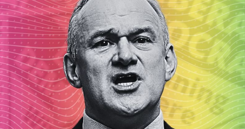 An edited picture of Ed Davey.