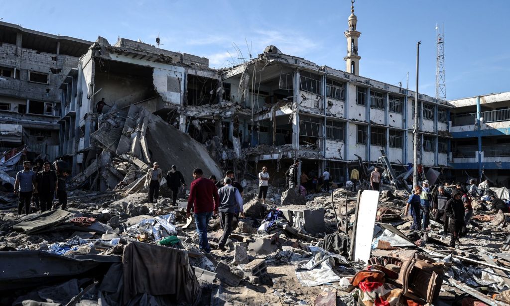 A picture of the ruins inside the Gaza strip in Palestine.