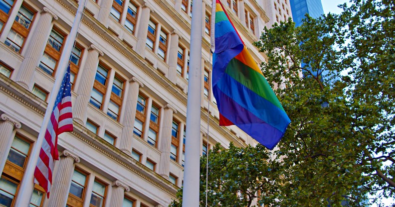LGBT and American flag.