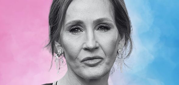 An edited image of JK Rowling.