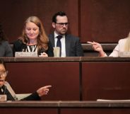 Jasmine Crockett and Marjorie Taylor Greene during the DOGE committee hearing.