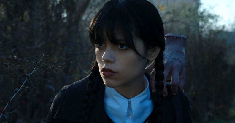 Jenna Ortega as Wednesday Addams in Netflix's Wednesday.
