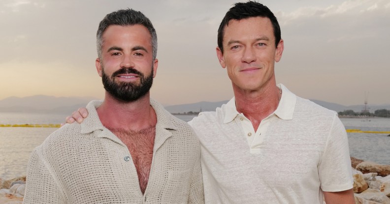 ATHENS, GREECE - JUNE 06: Luke Evans and Fran Tomas attend sunset cocktails hosted on a yacht off Aesthesis beach during the One&Only Aesthesis Grand Opening Party on June 06, 2024 in Athens, Greece. (Photo by Darren Gerrish/Getty Images for One&Only)