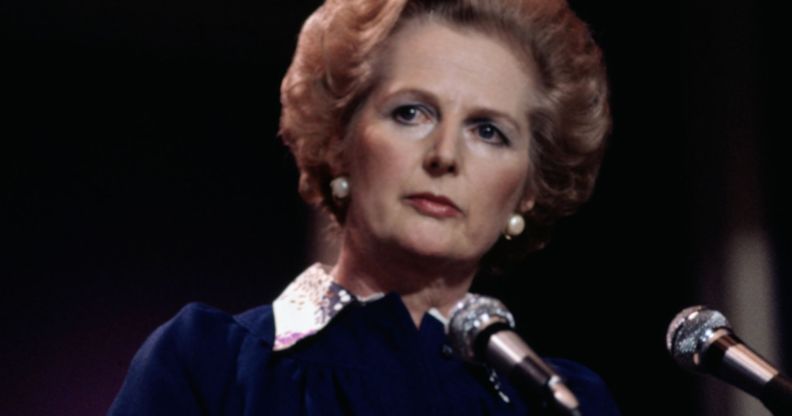 Margaret Thatcher, pictured.