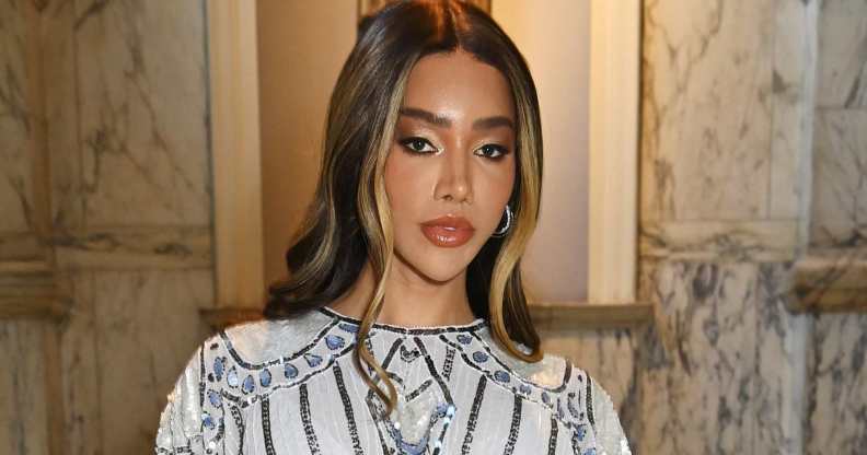 Munroe Bergdorf attends 'CARTIER' VIP Private View at The V&A on April 9, 2025 in London, England
