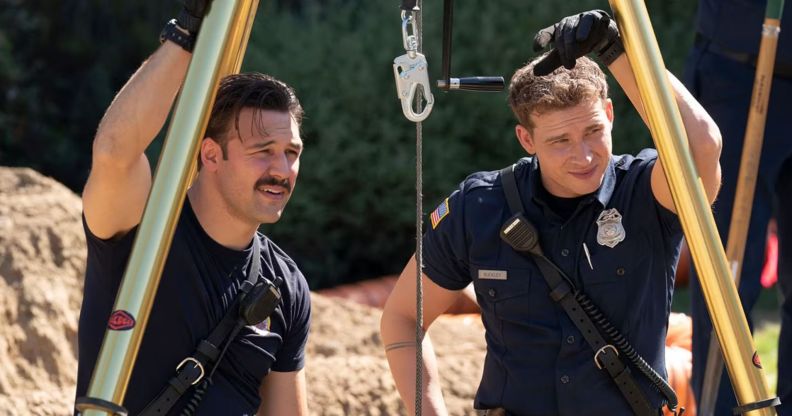 Ryan Guzman and Oliver Stark as Eddie Diaz and 'Buck' Buckley - 'Buddie in 9-1-1. (ABC)