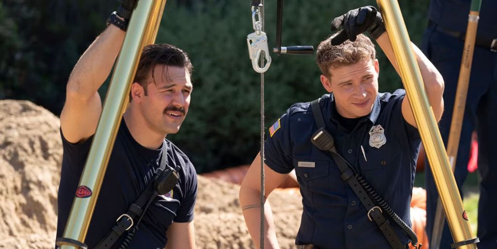 Ryan Guzman and Oliver Stark as Eddie Diaz and 'Buck' Buckley - 'Buddie in 9-1-1. (ABC)
