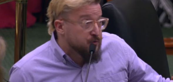 Nick Mollberg, pictured during a Senate hearing.