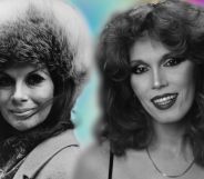 April Ashley and Amanda Lear, pictured in an edited photo.