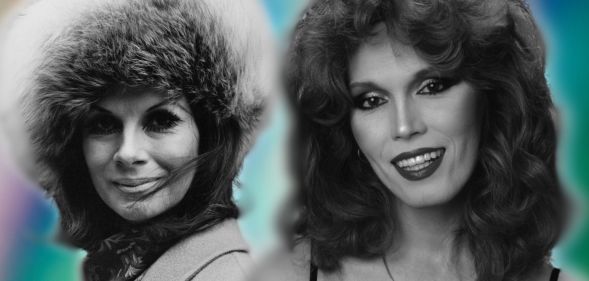 April Ashley and Amanda Lear, pictured in an edited photo.