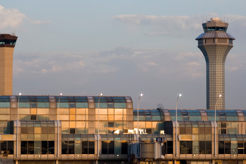 The terminal building at Chicago's O'hare Airport in Illinois.