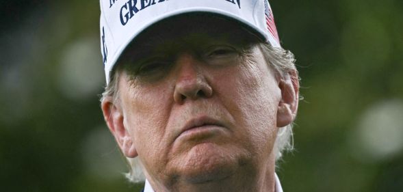 A portrait picture of Donald Trump.