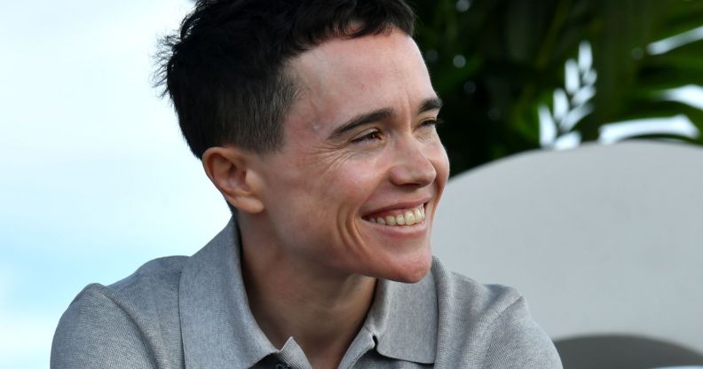 Elliot Page, pictured smiling.