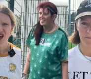 Billie Sky, Paula Griffin and Fleur Cousens of Goal Diggers FC.