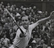 The German tennis player Gottfried von Cramm in Wimbledon.