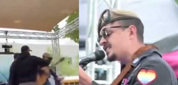 Daniel Hamrick was ushered off stage before he could finish his song.