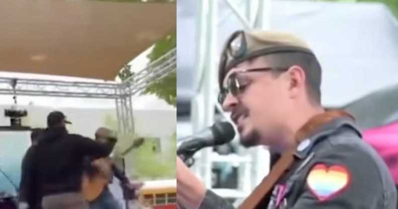 Daniel Hamrick was ushered off stage before he could finish his song.