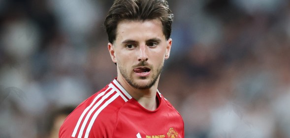 BILBAO, SPAIN - MAY 21: Mason Mount of Manchester United is seen during the UEFA Europa League Final 2025 between Tottenham Hotspur and Manchester United at on May 21, 2025 in Bilbao, Spain. (Photo by Ian MacNicol/Getty Images)