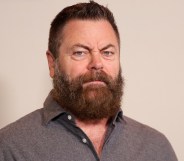 Parks and Recreation star Nick Offerman, who played Ron Swanson, at A24's "Warfare" Los Angeles Premiere held at the Directors Guild of America on March 27, 2025 in Los Angeles, California. (Photo by Jesse Grant/Variety via Getty Images)