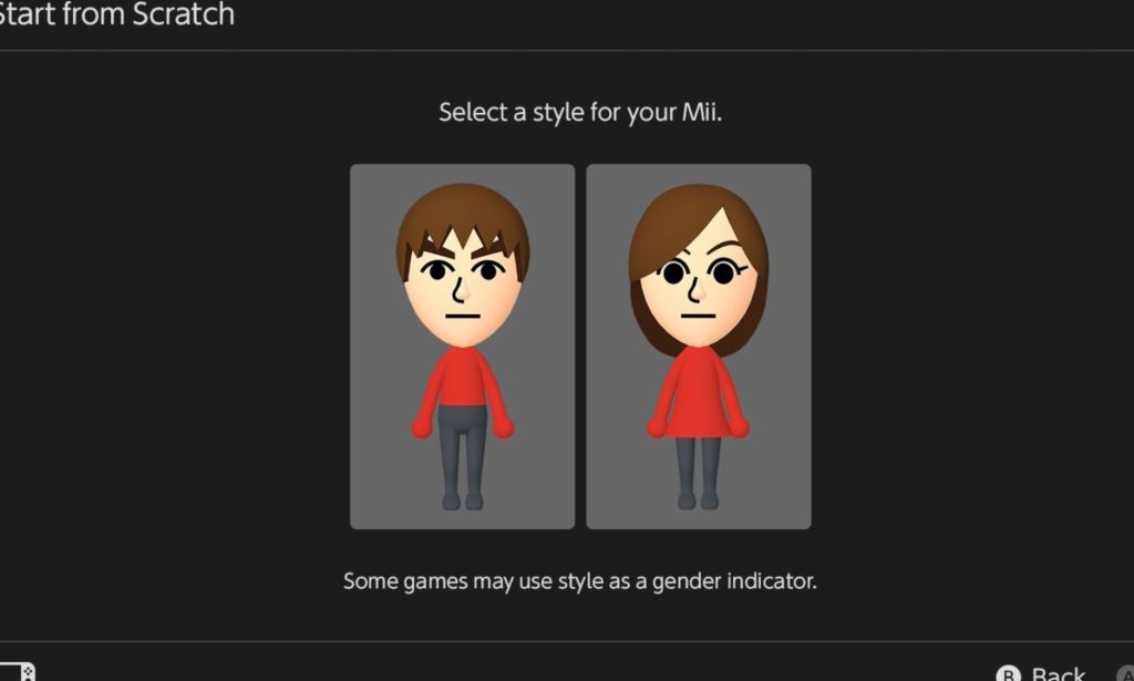 A screenshot of the updated Nintendo Switch 2 Mii maker.