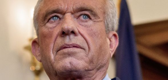 A close-up of Robert F Kennedy jr.