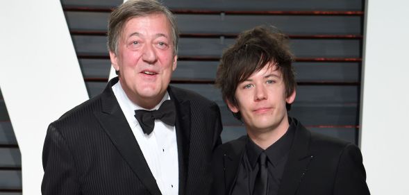 Stephen Fry and his husband Elliott Spencer in 2017.