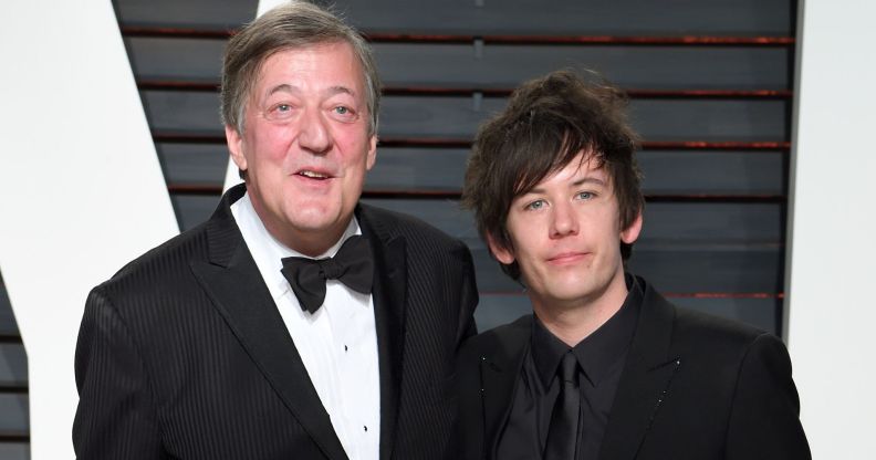 Stephen Fry and his husband Elliott Spencer in 2017.