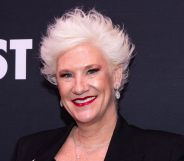 Anne Burrell at The 2025 Gala: Carnaval at Cipriani 42nd Street in a black blazer, top and silver broach.