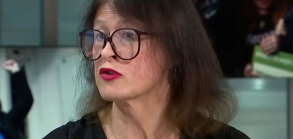 Victoria McCloud speaking during a broadcast.