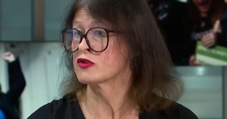 Victoria McCloud speaking during a broadcast.